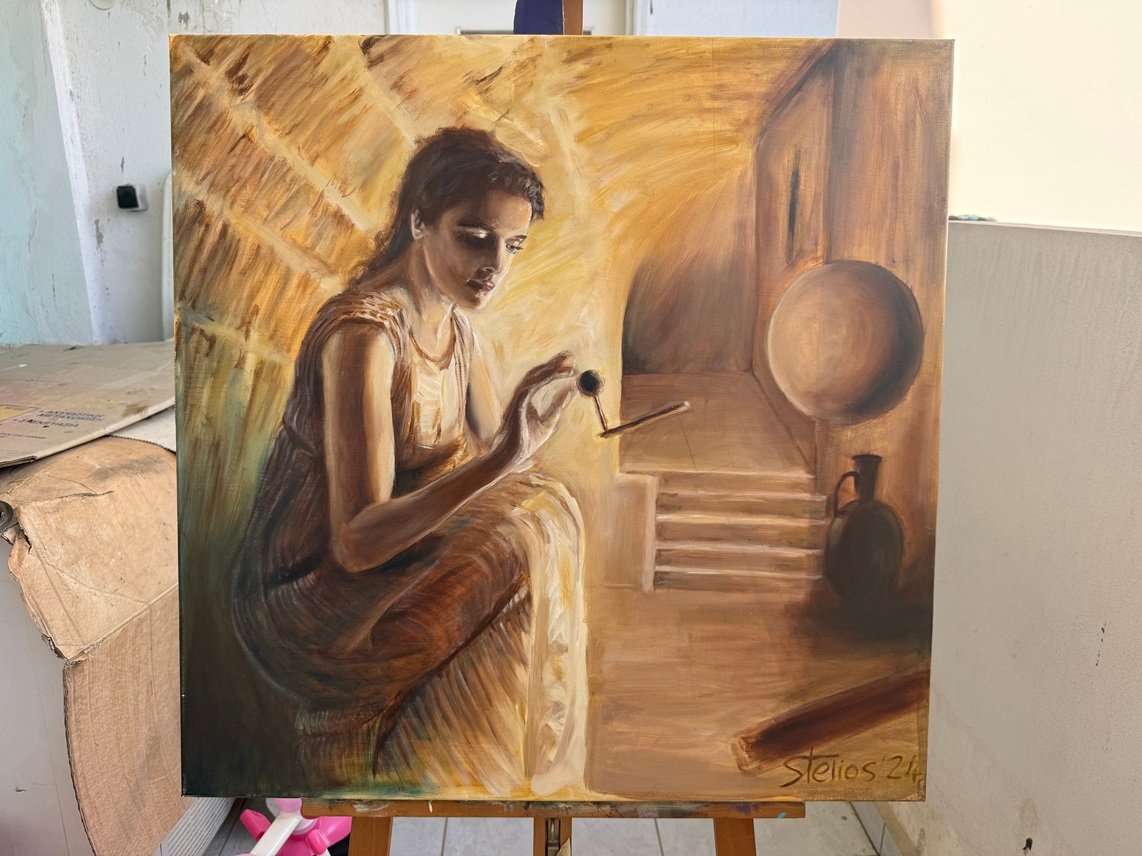 Hypatia Studying Revolution of the Earth